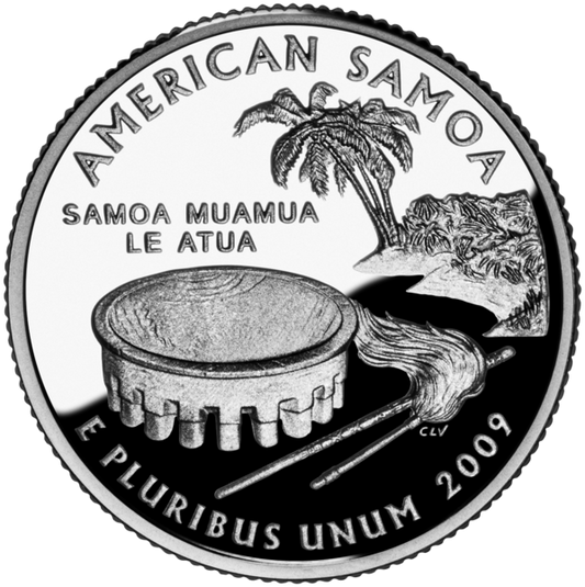 USA:  25 Centów / 2009 r. - Samoa Amerykańskie (nr 54)