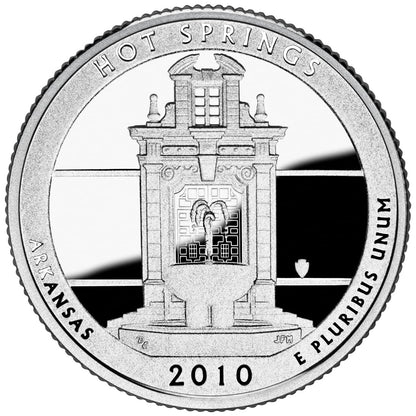 USA:  25 Centów / 2010 r. -  Park Narodowy Hot Springs (nr 1)