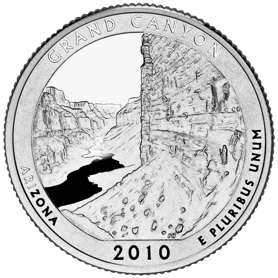 USA:  25 Centów / 2010 r. -  Park Narodowy Wielkiego Kanionu (nr 4)