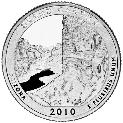 USA:  25 Centów / 2010 r. -  Park Narodowy Wielkiego Kanionu (nr 4)