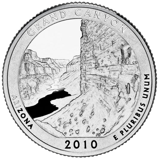USA:  25 Centów / 2010 r. -  Park Narodowy Wielkiego Kanionu (nr 4)