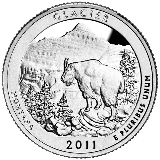 USA:  25 Centów / 2011 r. -  Park Narodowy Glacier (nr 7)