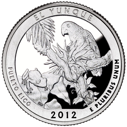 USA:  25 Centów / 2012 r. -  Park Narodowy El Yunque (nr 11)