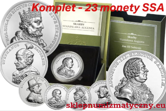 Komplet - 23 monety: 50 zł - SSA z lat 2013 - 2023